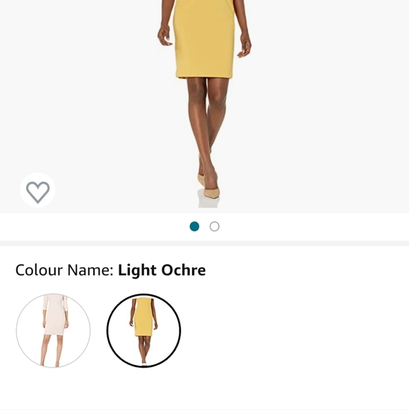 Yellow or Mango Fitted Dress - Picture 6 of 6